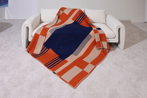 Cashmere Jacquard Reversible Wrap Blanket